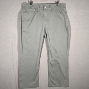 Levi's 514 Regular Fit Stretch Beige Wash Straight Leg Jeans Mens 36x24 *Hemmed